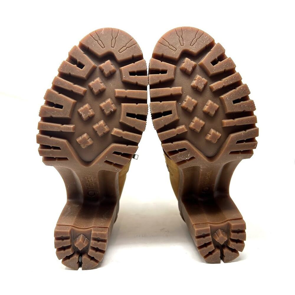 Timberland Sutherlin Bay Triple Buckle Boots Wheat Leather Heel Women’s Size 9 - Picture 5 of 9